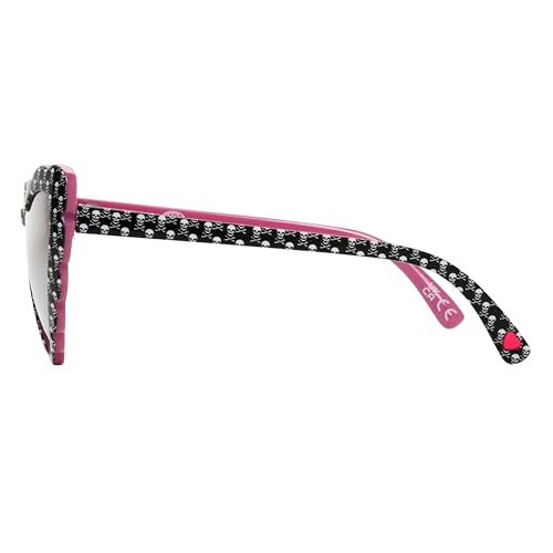 Betsey Johnson Women's Queen of Hearts Sunglasses, Black with Skull Pattern, 55 mm3