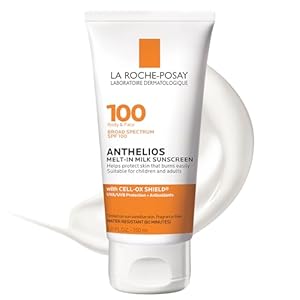 La Roche-Posay Anthelios Melt-In Milk Sunscreen SPF 100, Sunscreen For Body & Face, Broad Spectrum SPF + Antioxidants, Oil Free, For Sun Sensitive Skin, Oxybenzone Free