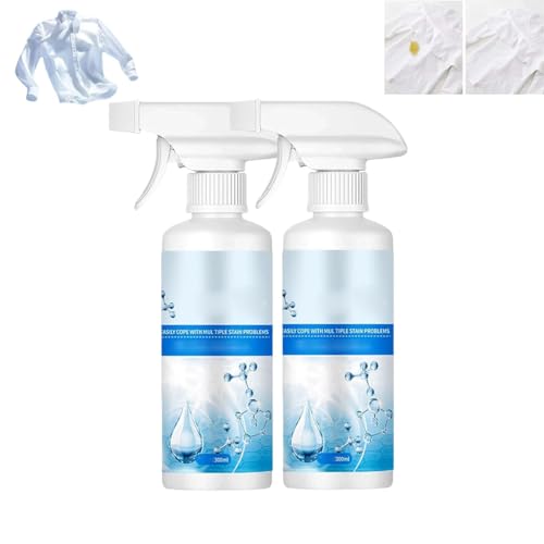 Clothing Emulsifier, Non-Ionic Laundry Pre-Treatment, Clothing Non Ionic Emulsifier Stain Remover, Multi-purpose Fabric Dry Cleaner Spray (2PCS)
