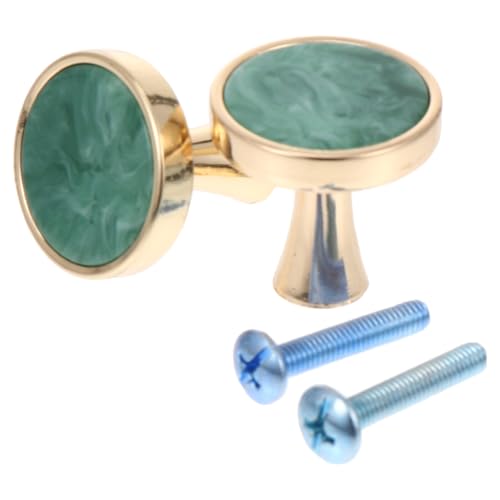 Anneome 2個 欧州風シンプル単孔小型引き出し取っ手 亜合金製ラウンドプルノブ ドレッサー キャビネット クローゼット用交換用ハンドル