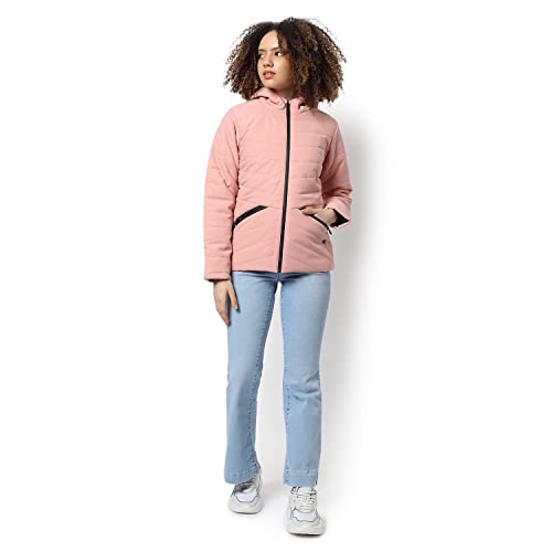 Image of PINACOLADA Women's Puffer Regular Fit Bomber Jacket For Winter Wear | Standing Collar | Full Sleeve | Zipper | Casual Jacket For Woman & Girl | Western Stylish Jacket For Women