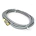 TURCK RK 4.6T-2 PVC Jacket, 6 Wire, Straight Female Connector, 2 Meter Length, Nickel Plated Brass Coupling, CORDSET, T Barb Fitting, M12 EUROFAST, Single Ended, Standard Plug Body, NO LEDs