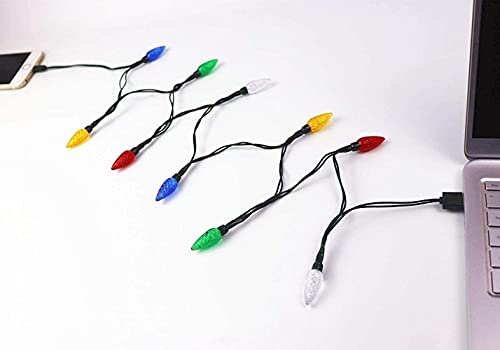 2 Pack LED Christmas Lights Charging Cable,USB and Bulb Charger,50inch 10led Multicolor Available with Phone 5,5s,6,6plus,6s,6s Plus,7,7plus,8,8plus,X,XR,XS,XS Max,11Pro Max, 12 Pro max