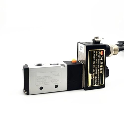 Pneumatic Single Coil Solenoid Valve 4V210-08 1/4inch Two-position Five-way Reversing Solenoid Valve 1Pcs(Only coil,DC24V)