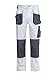 Produktbild Stenso Emerton Lange Herren-Arbeitshosen Männer Cargo-Bundhosen mit Knietaschen - Weiß EU50