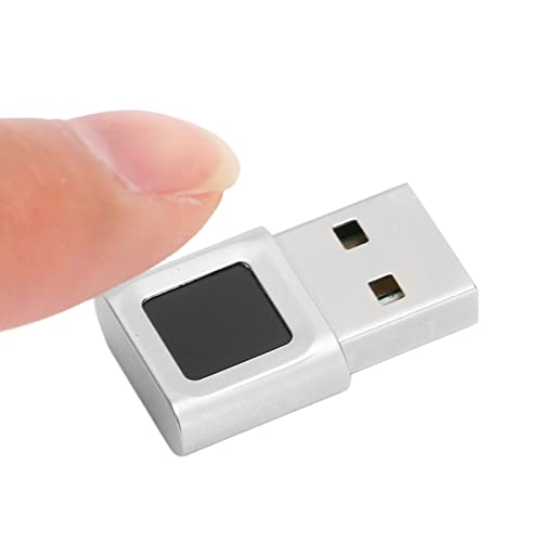 USB čtečka otisků prstů, čtečka otisků prstů Windows, 360 stupňů, rychlý pasivní biometrický skener, vysoce citlivá čtečka polovodičových desek pro Win-Laptos, bezpečnostní klíč USB