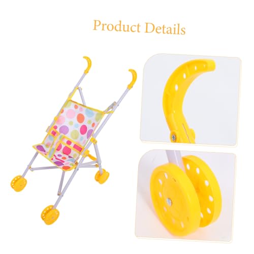 CIYODO Puppenwagen Kinderwagen Modell aus Leichtem Robustem Kunststoff Realistisches Rollenspiel für Kleinkinder Fördert Hand Auge Koordination und Sensorische Wahrnehmung – Bild 5