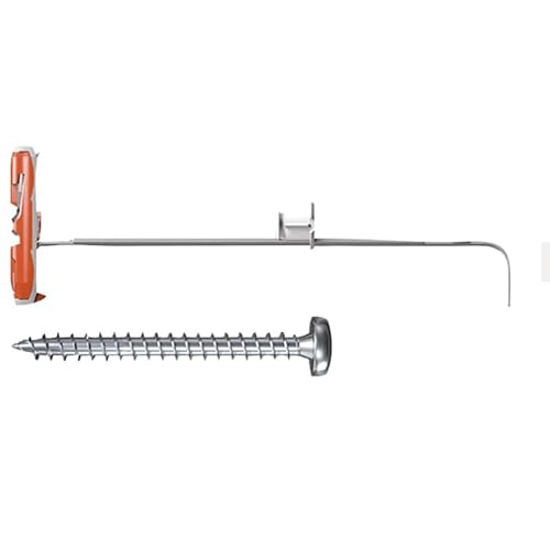 fischer - Tacos Compatibles con Placas de Yeso PLADUR® DuoTec, tornillos y tacos soporte tv 12 mm, Bolsa 2 uds tacos+ 2 uds Tornillos