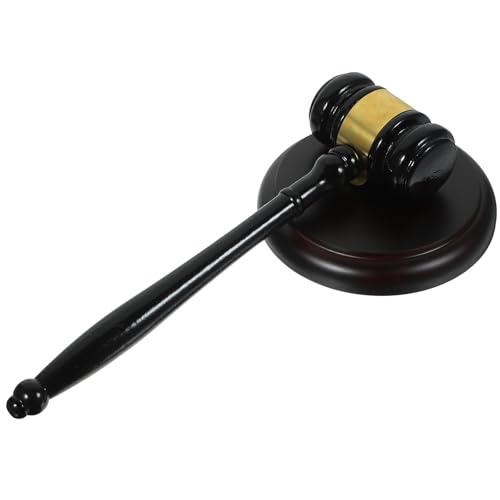 Martillo portátil con sonido claro y fuerte de madera maciza para subastador