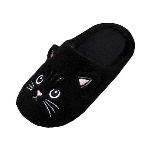 Slippers for Women Comfortable Warm Open Toe Non Slip Bedroom Shoes Cozy House Shoes Cute Cat Winter Fall Slippers