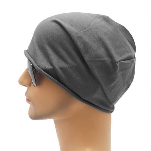 Image of ZLYC Cotton Thin Slouchy Beanie Hat for Men Women Fashion Soft Stretch Knit Skull Cap