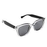 GEERYZHE Gafas Inteligentes Bluetooth con Traducción AI, Gafas de Sol con Bloqueo de Luz Azul para Música y Llamadas, Unisex con Audio HD (Gris Transparente)