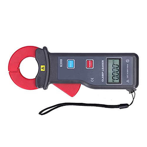 Medidor digital de corriente de fuga con pinza ‐6300, tecnología CT, comunicación USB para medición de corriente AC, protección magnética, apagado automático, tamaño compacto miniatura 6
