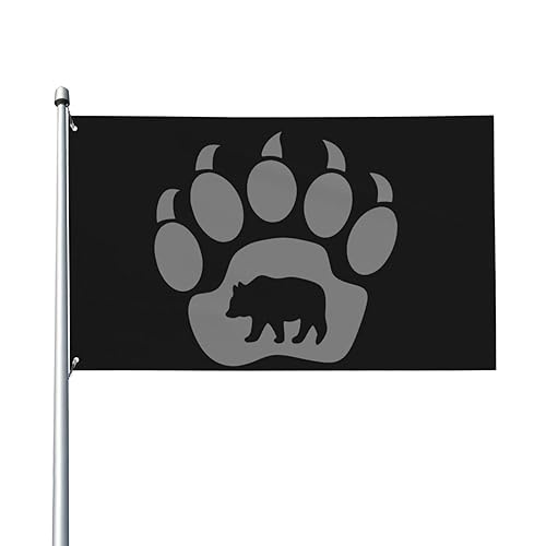 Native American Bear Claw Flag 3x5 Ft With Two Brass