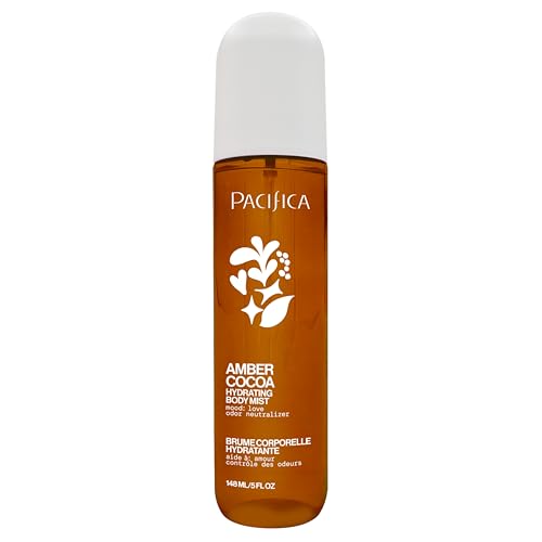 Pacifica Amber Cocoa Gourmand Body Mist for Women – Warm Vanilla Coffee Cocoa Fragrance Spray, Hydrating, Odor Neutralizing, Vegan & Cruelty-Free, Phthalate-Free, 5 oz