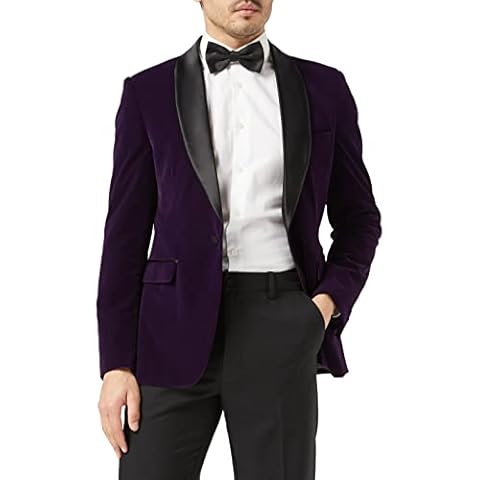Men's Velvet Tuxedo Blazer with Shawl Lapels Cover