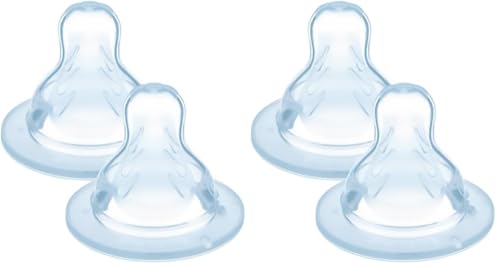MAM Tetina tamaño X (juego de 2), tetina MAM plana y simétrica de suave silicona SkinSoft para líquidos densos y pimentas, kit de 2 accesorios para bebé a partir de 6 meses para la lactancia y la