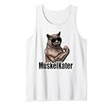 Muskel Kater Gym Katze Herren Fitness Katzen Bodybuilding Tank Top