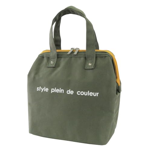 アットファースト 保冷ランチバッグ 大きめ お弁当 袋 カラーズ Lサイズ カーキ AZ5997