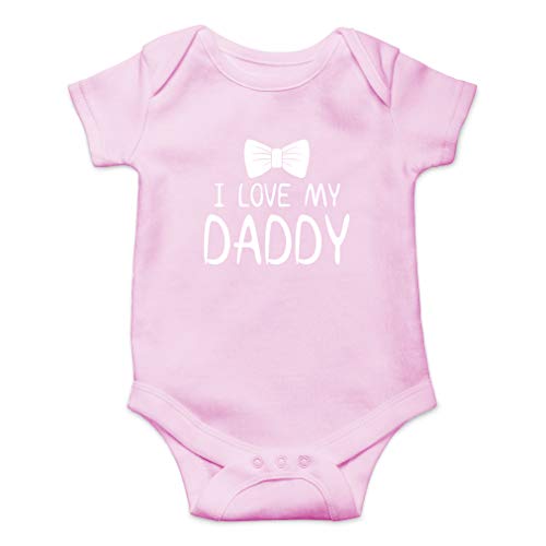 Image of I Love My Daddy Baby Bodysuit Funny Cute Newborn Outfit Unisex Boys Girls Adorable Cool Romper