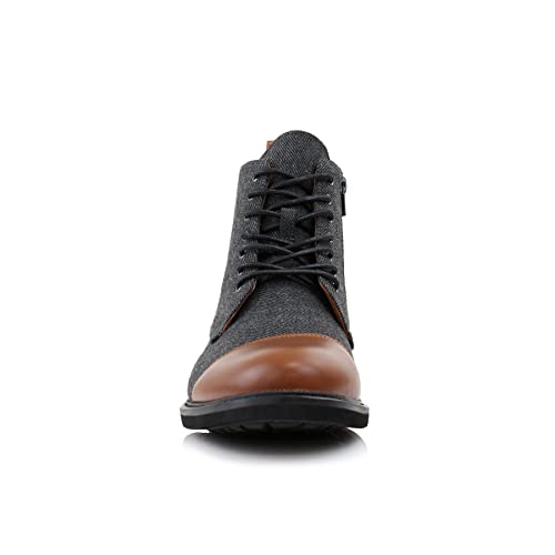 Image of Polar Fox Men's Ankle Dress Boots | Lace-up Casual Fashion Boot Collection | Cap Toe & Plain Toe Styles |