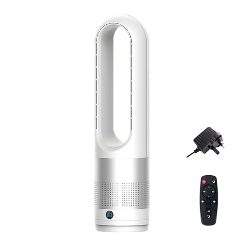 Ventilateur tour, ventilateur sans rotor, ventilateur sans pales, très silencieux, moteur CC silencieux, 4000-5600 tr/min, avec télécommande, oscillation à...