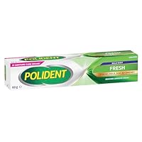 Polident Denture Adhesive Cream, Fresh Mint, 60g