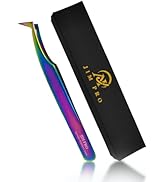 JIM PRO Volume Lash Tweezers For Eyelash Extensions Anti Slip Grip Tweezers For Making Volume And...