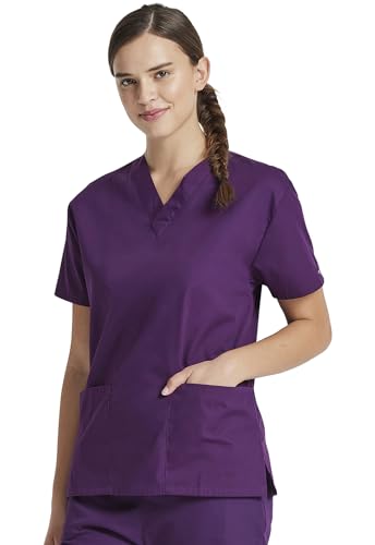 Image of Dickies Women's Jr. Fit V-Neck Scrub Top Multiple Patch Pockets