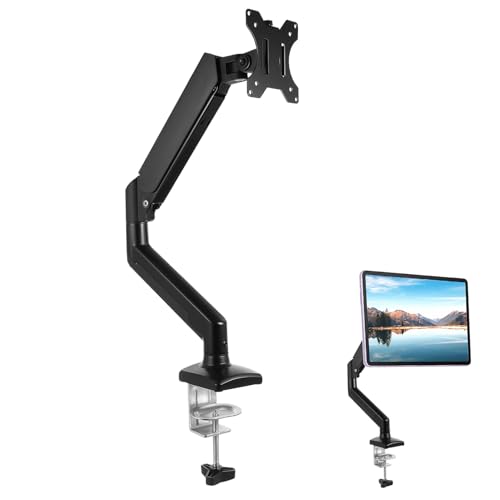 DOITOOL Soporte de Resorte de Gas Brazo de un Solo Monitor Brazo Giratorio para Monitor Base para Monitor Pedestal para Monitor Brazo de sujeción del Monitor Montaje de Monitor Black