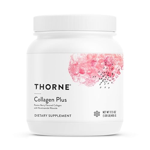 THORNE Collagen Plus - Collagen Peptides Powder with Nicotinamide Riboside & Clinically Studied Ingredients for Skin Texture & Moisture - Healthy Skin Hair & Nails - 30 Servings