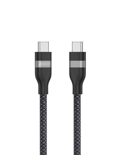 Anker Cabo USB-C para USB-C (tipo C), 240W Carregador rápido tipo C para iPhone Série 15/16/17, Xiaomi,Samsung,MacBook Pro e mais, Preto(0,9m, Upcycled-Braided)