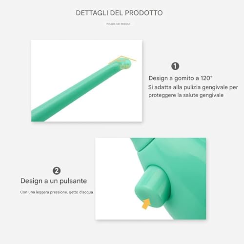 Zahnduschen, kabellose Munddusche | Manuelle Zahnreinigung für Kinder und Erwachsene ab 5 Jahren für Zahnfleisch und den täglichen Gebrauch für Zuhause, Bad, Reisen und Anfänger – Bild 8