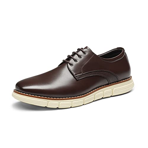 Bruno Marc Zapatos de Cordones Zapatillas de Vestir Oxfords Clásico Derby para Hombre,Size 41.5,Marron/Oscuro,GRANDPLAIN