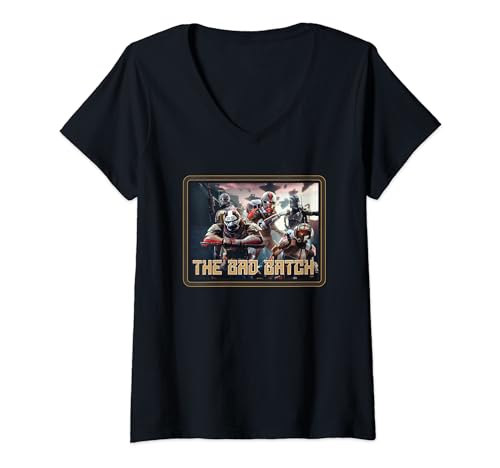 T-shirt Star Wars femme coupe ajustée col V pour éviter les hauts trop larges