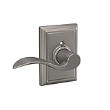 SCHLAGE Accent Lever with Addison Trim Non-Turning Lock in Satin Nickel - Left Handed - F170 ACC 619 ADDLH - 568374