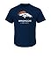 NFL Denver Broncos Men's UP4 Tee, Navy, X-Large
