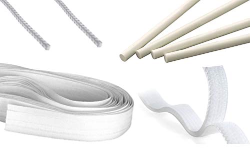 ROMAN BLIND KIT 2 METRES - (No Track) 4 x 2m rods, 4 x roman tape, 2 x 2 hook&loop, 10m string
