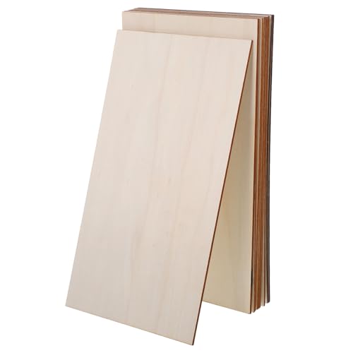 JOINPAYA 10piezas Tablas de Madera Hechas Mano de Tableros de Contrachapado de Álamo para Manualidades y Proyectos de Bricolaje Materiales de Madera sin Terminar para Carpintería