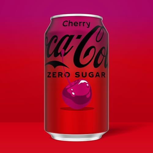 Image of Coca-Cola Zero Sugar Cherry Soda Fridge Pack Cans, 12 fl oz, 12 Pack | Carbonated soft drink with zero calories