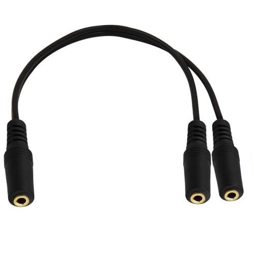 Cable divisor de audio Jack 3.5mm hembra a doble hembra 25cm miniatura 2