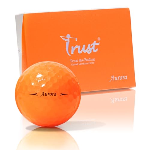 Trust Golfbälle Aurora - Auffällige Golfbälle, Weit und Gerade Fliegend, hohe Flugstabilität und Stoppkraft, Kristall-Urethan, Tour-Qualität, 3-Piece...
