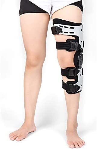 rodillera artritis mujer menisco y ligamento Brace de rodilla ROM con bisagras, poste de colección de rótula ajustable soporte estabilizador de estabilizador orthosis envoltura férula protector de pro