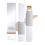 Color Changing Foundation Stick - 2-in-1 with Detachable Brush, Hydrating Concealer Base Makeup, Portable for Daily Use