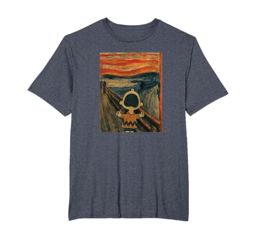 Peanuts - Charlie Brown - Scream T-Shirt, Men's Big and Tall, Heather Blue, 3X Tall