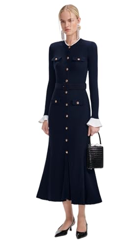 Women's Lightweight Stretch Knit Long-Sleeve Bodycon Dress