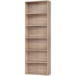Estanteria Stuva FirFurd 180cm Estantería Almacenaje Madera, Librería con 6 Baldas, Libreria Estanteria, Estantería Libros, Mueble Estantería para Salón, (Roble Claro)