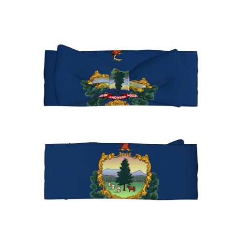 Vermont State Flag Baby Bow Headband. Comfortable baby headband, suitable for daily wear and photo props.2