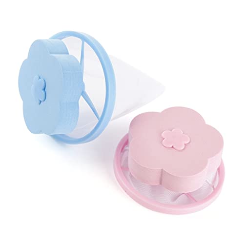 Filtro Flutuante Coletor de Pó e Fiapos Para Máquina de Lavar Flor Azul e Rosa Deixa Suas Roubas Liv