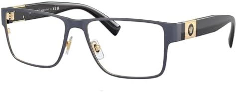Versace VE 1274 1468 Black Metal Rectangle Eyeglasses 55mm